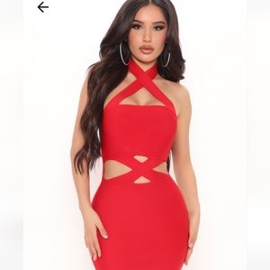 Fashion Nova Curve red dress